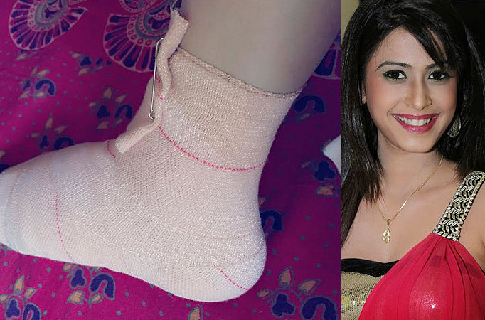 Dimple Jhangiani FRACTURES her leg