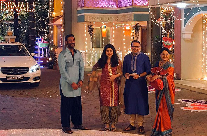 Ajay Devgn on the sets of SAB TV