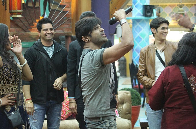 Himesh Reshammiya in the Bigg Boss house