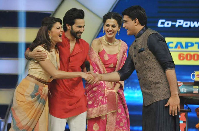 Varun-Jacqueline-Taapsee promote Judwaa 2 in Dadagiri