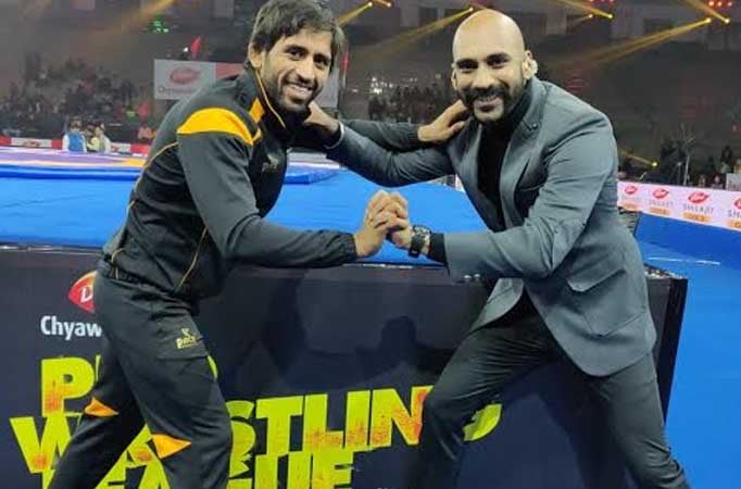 Sahil Khattar and Bajrang Punia