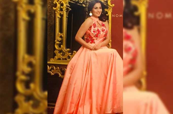 Srishti Jain looks RAVISHING in a peach gown