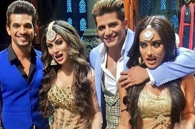 Mouni, Arjun, and Karanvir 