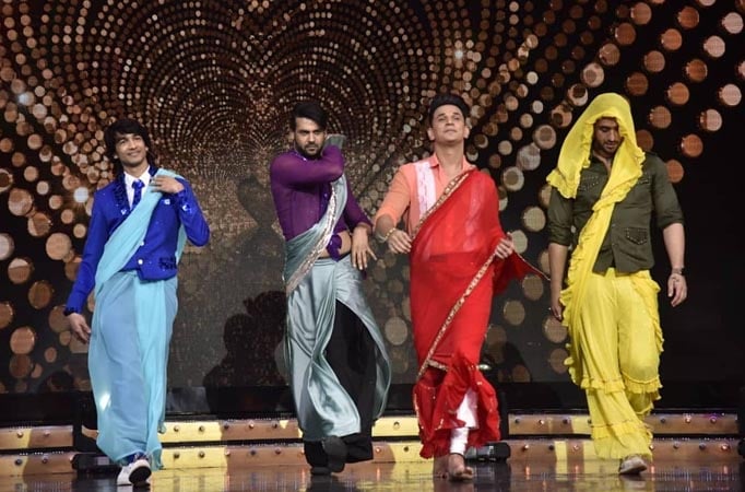 Nach Baliye 9: Vishal, Prince, Aly and Shantanu’s 'saree look' will leave you in splits