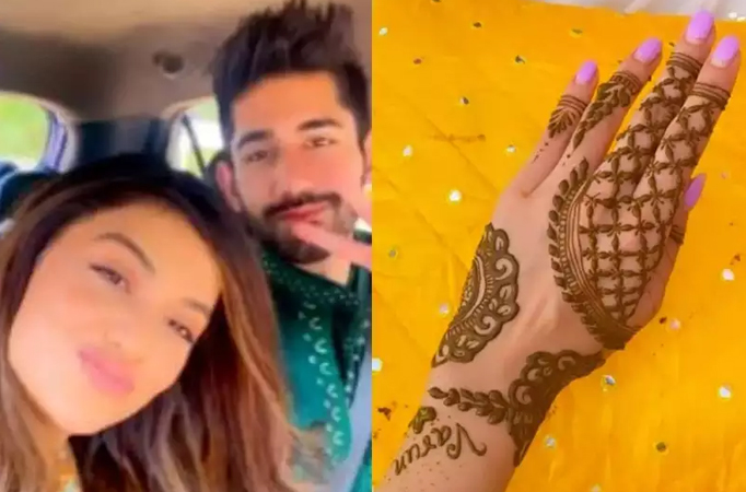 WOW: Divya Agarwal writes beau Varun Sood’s name with henna at his sister Akshita’s WEDDING FUNCTION!