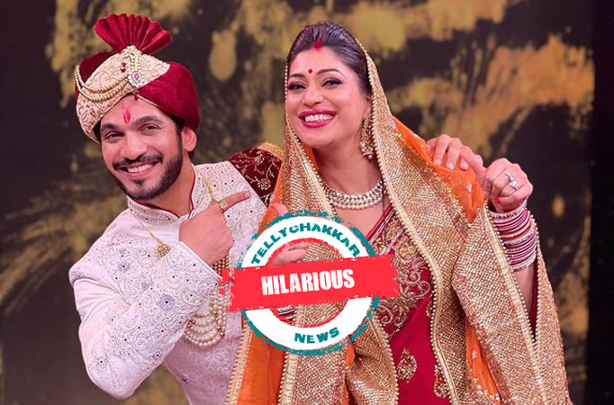 Hilarious! Actor Arjun Bijlani is seen pressing wifey Neha Goswami’s feet in this funny BTS from the show ‘Smart Jodi’