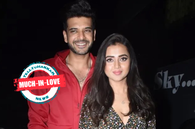 Much-in-Love! Karan Kundrra kisses Tejasswi Prakash posing for the shutterbugs during the Holi bash