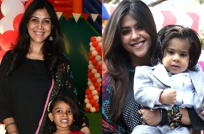 Sakshi Tanwar and daughter make rare public appearance at Ekta Kapoor’s son Ravie’s birthday party