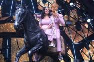Aditya Naryan and Neha Kakkar rides a horse on the sets of Indian Idol season 11