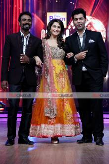 Madhuri Dixit with Remo D'Souza and karan johar