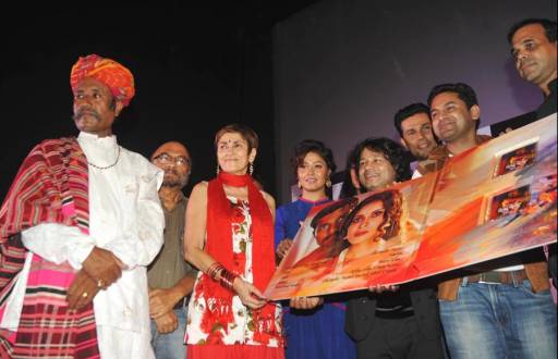 Singers Kailash Kher, Sunidhi Chauhan, actors Randeep Hooda and Deepa Sahi during the trailer and music launch of film 'Rang Rasiya'