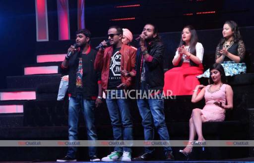 On the sets of Zee TV's Sa Re Ga Ma Pa