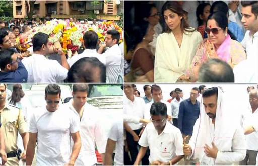 Shilpa Shetty's father's funeral pics