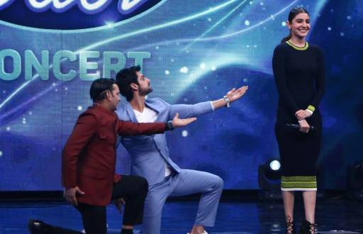 Anushka Sharma on the sets of Indian Idol 9