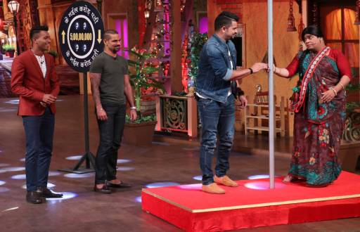 Suresh Raina, Shikhar Dhawan and Hardik Pandya on The Kapil Sharma Show