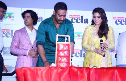 Kajol celebrates her birthday at the trailer launch of Helicopter Eela