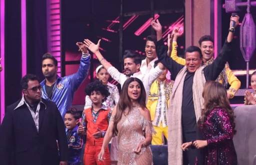 Mithun Chakraborty on  the sets of Super Dancer Chapter 3